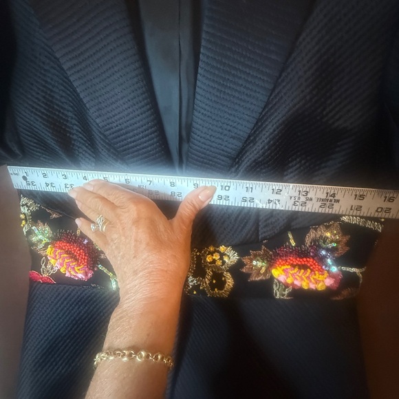 Sera B of New York exquisite vintage beaded / embroidered 100% silk blazer sz 4 - Picture 7 of 15